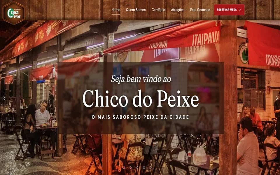 Página inicial do projeto Chico do Peixe